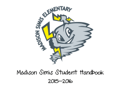 Madison Simis Student Handbook 2015-2016