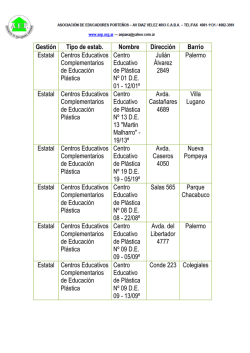 Gestión Tipo de estab. Nombre Dirección Barrio Estatal Centros