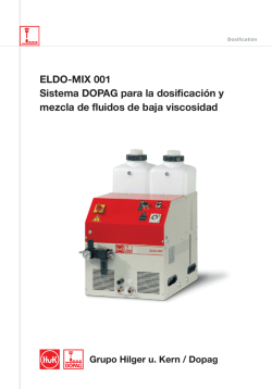 ELDO-MIX 001 Sistema DOPAG para la dosificación y