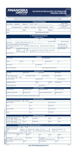 Solicitud de productos persona Jurídica