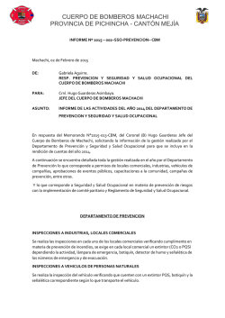 cuerpo de bomberos machachi provincia de pichincha