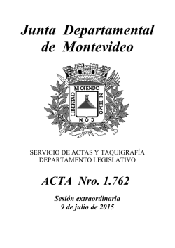 Sesi&oacute;n Extraordinaria - Junta Departamental de Montevideo