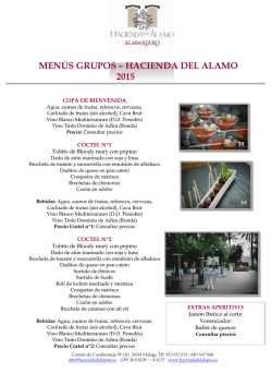 menús grupos – hacienda del alamo 2015