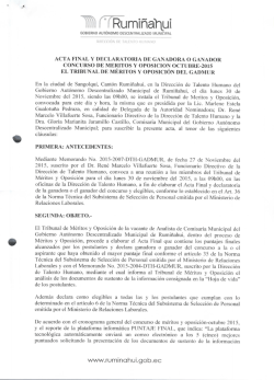 acta final y declaratoria de ganadora o ganador concurso de méritos