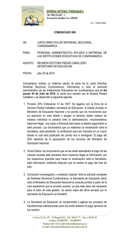 COMUNICADO No. 6