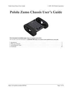 Pololu Zumo Chassis User`s Guide