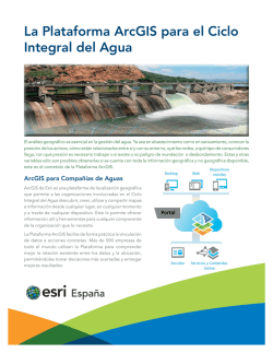La Plataforma ArcGIS para el Ciclo Integral del Agua