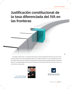 Justificación constitucional de la tasa diferenciada del