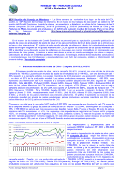 newsletter - mercado oleícola