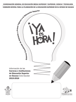 Informaci&oacute;n de las Carreras e Instituciones de Educaci&oacute;n