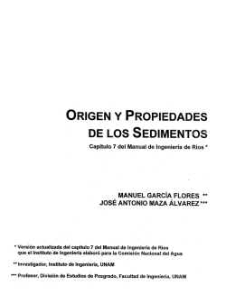 Origen y propiedades de los sedimentos