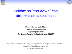 Validación “top-down” con observaciones satelitales