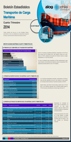 BoletÃn EstadÃstico Maritimo Alog 2014