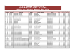CRONOGRAMA DE ENTREVISTAS