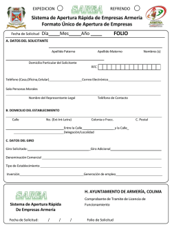Formato Único de Apertura Sare