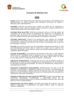Glosario de Terminos - Sistema de Planeación y Presupuesto
