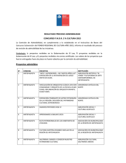 Proyectos admisibles - Gobierno Regional de Antofagasta
