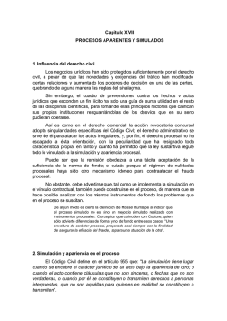 Capítulo XVIII PROCESOS APARENTES Y SIMULADOS 1