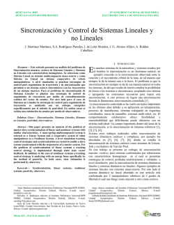 Sincronización y Control de Sistemas Lineales y no Lineales