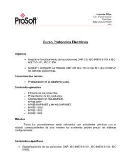Temario Curso de Protocolos Eléctricos Prosoft