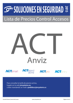 Lista de precios Control de Acceso Controles de