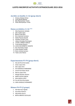 Veure Llistes - Ampa Escola Mas Boadella
