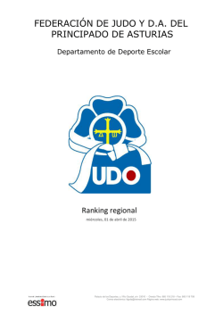 06/04/2015 066 Puntuación Ranking Regional Infantil y Cadete