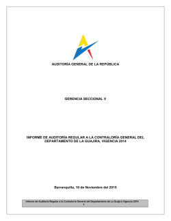 AUDITORÍA GENERAL DE LA REPÚBLICA GERENCIA
