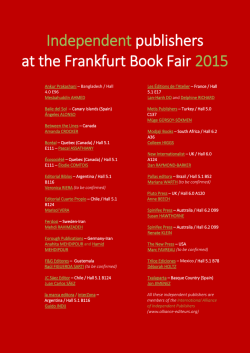 Independent publishers at the Frankfurt Book Fair 2015