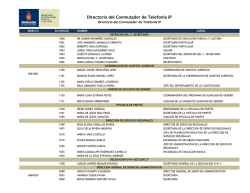 Directorio del Conmutador de Telefonía IP