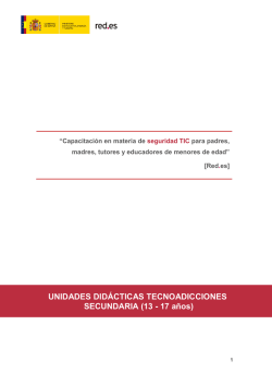 Unidad didáctica "Tecnoadicciones"