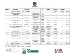 establecimientos con conceptos favorable a 30 de junio de 2015