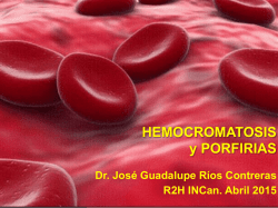 HEMOCROMATOSIS Y PORFIRIAS