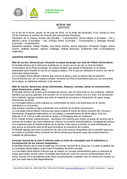 Acta n º001, del 16 de julio de 2015