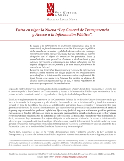“Ley General de Transparencia y Acceso a la Información Pública”.