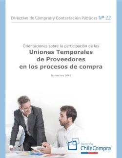 Uniones Temporales de Proveedores en los procesos de compra
