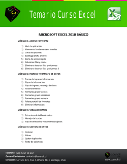 Temario Curso Excel
