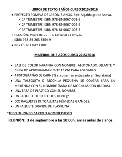 MATERIALES CURRICULARES CURSO 2015