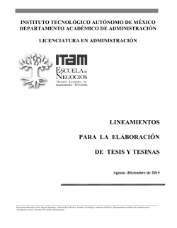Lineamientos para la elaboración de tesis y - Administración