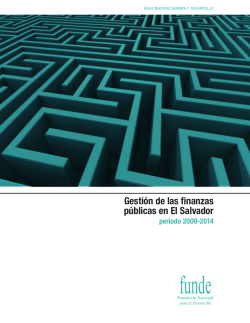 Gesti&oacute;n de las finanzas p&uacute;blicas en El Salvador per&iacute;odo