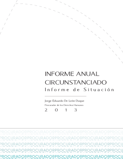 informe anual circunstanciado - Procurador de los Derechos Humanos