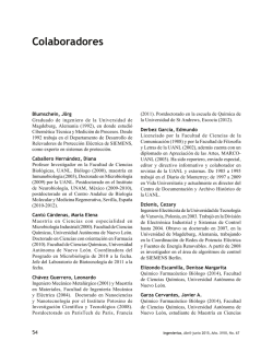 Colaboradores - Revista Ingenierías