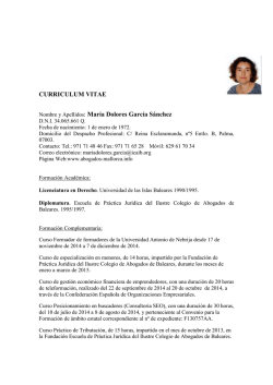 Nombre y Apellidos: María Dolores García Sánchez