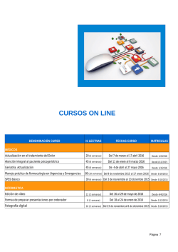 CURSOS ON LINE - Colegio oficial de médicos de Zaragoza