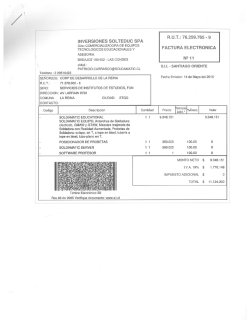 INVERSIONES SOLTEDUC SPA Giro: COMERCIALIZADORA DE