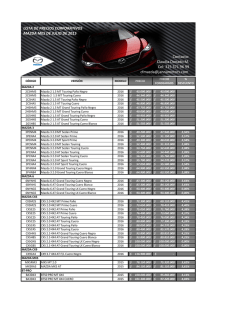 Lista de Precios Vehículos Mazda