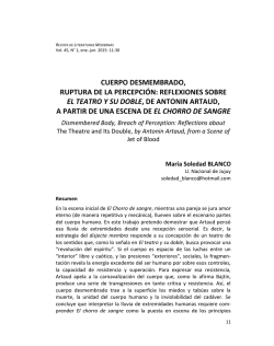 cuerpo desmembrado, ruptura de la percepción: reflexiones sobre