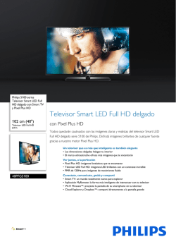 40PFG5100/77 Philips Televisor Smart LED Full HD delgado con