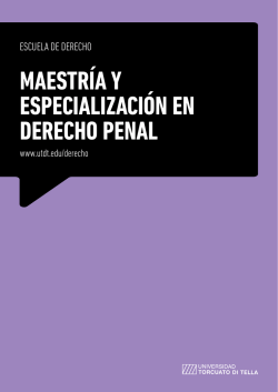 maestría y especialización en derecho penal