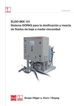 ELDO-MIX 101 Sistema DOPAG para la dosificación y mezcla de